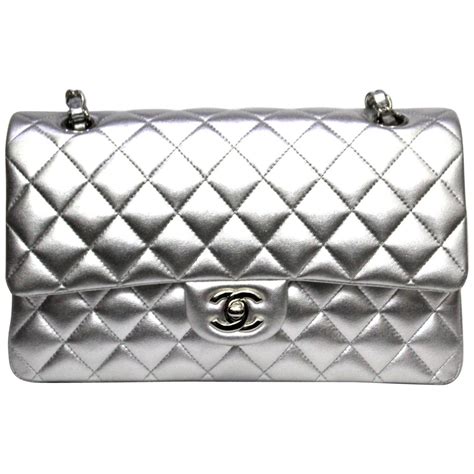 chanel flap silver|Chanel flap bag jumbo.